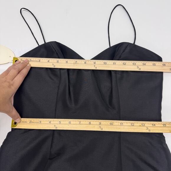 NWT VTG Alfred Angelo Spaghetti Strap Ruffle Hem Dress Y2K Whimsigoth Party sz 8 - Picture 4 of 10